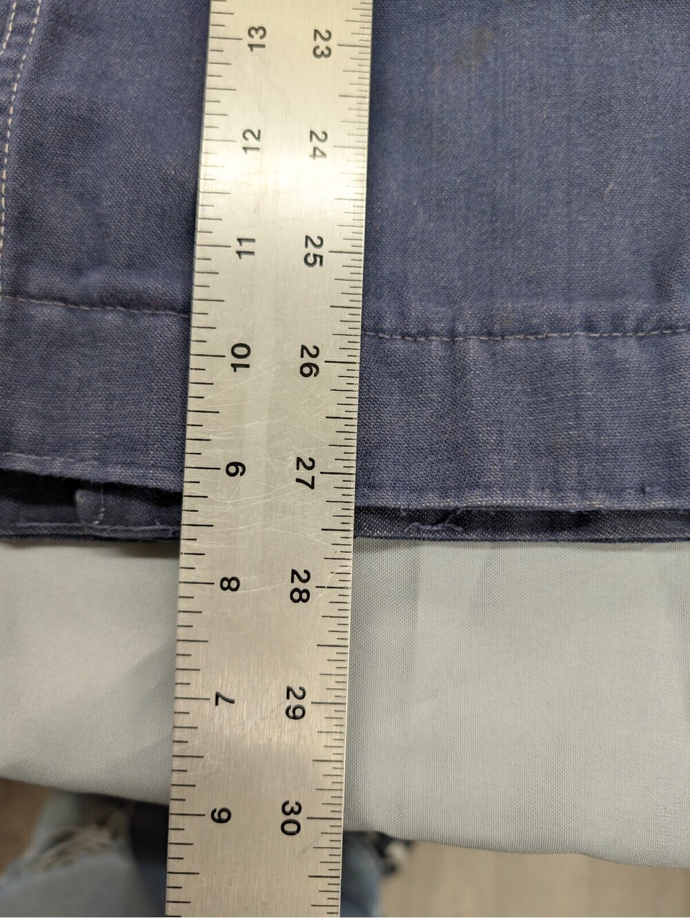 Sears Denim Chore Jacket Small Corduroy Collar Blanket Lined - Picture 11 of 11